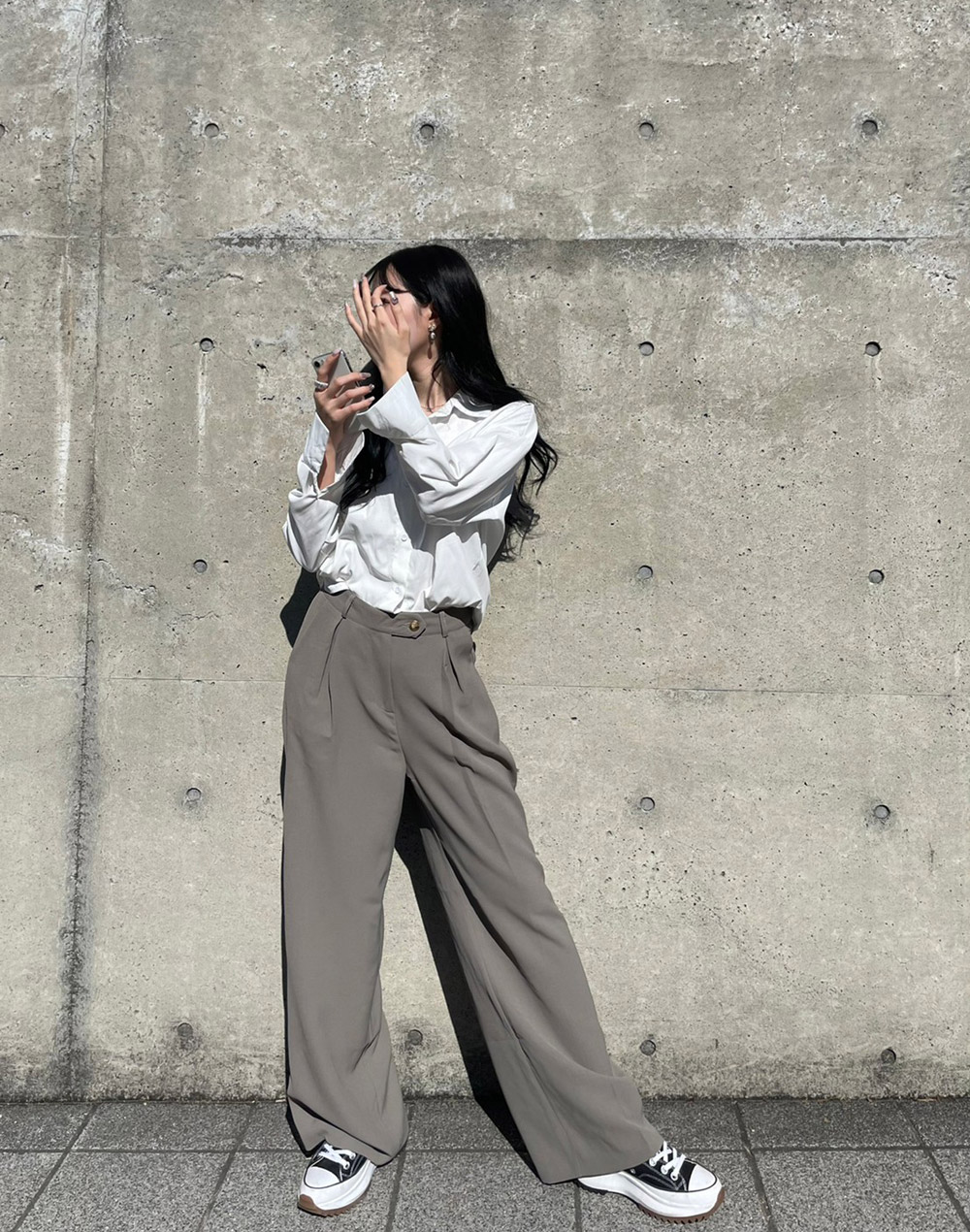 センタープレススラックス | レディースファッション通販 - DHOLIC