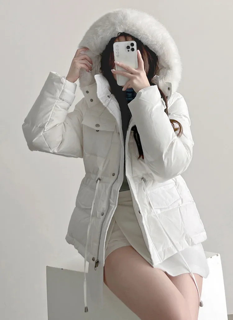 フェイクファー付ストリングダウンジャンパー | ganadaran | 詳細画像1