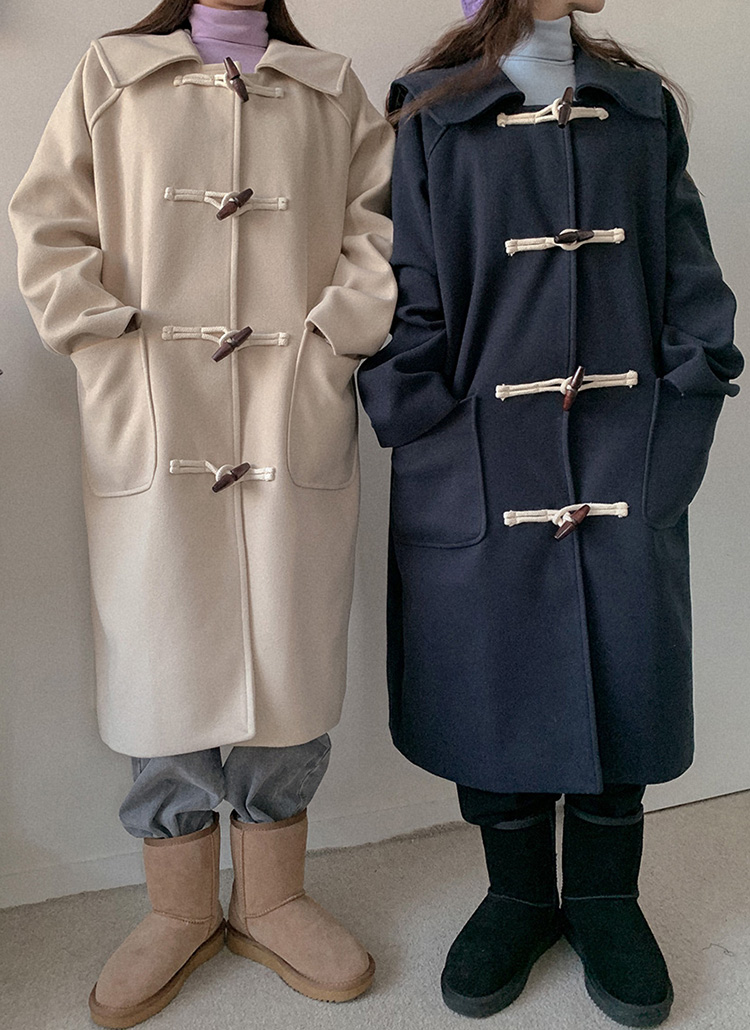 キルティング裏地ツーポケダッフルコート | レディースファッション