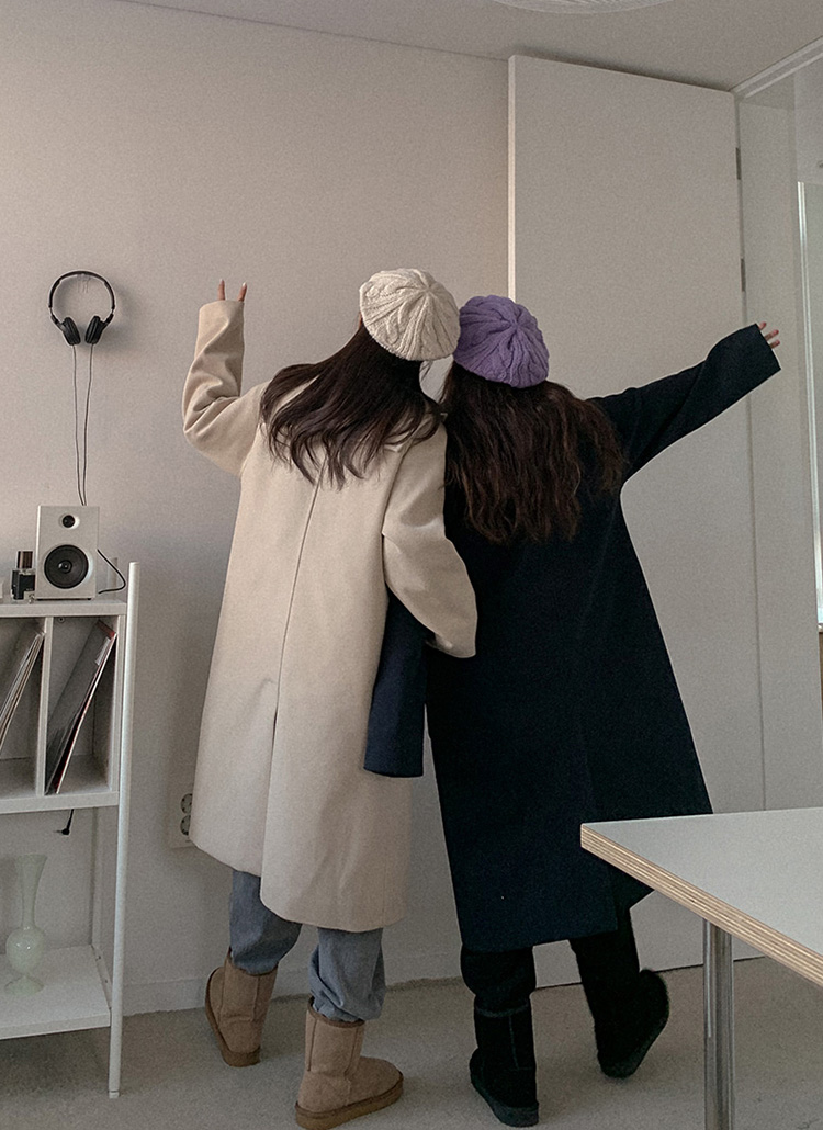 キルティング裏地ツーポケダッフルコート | レディースファッション