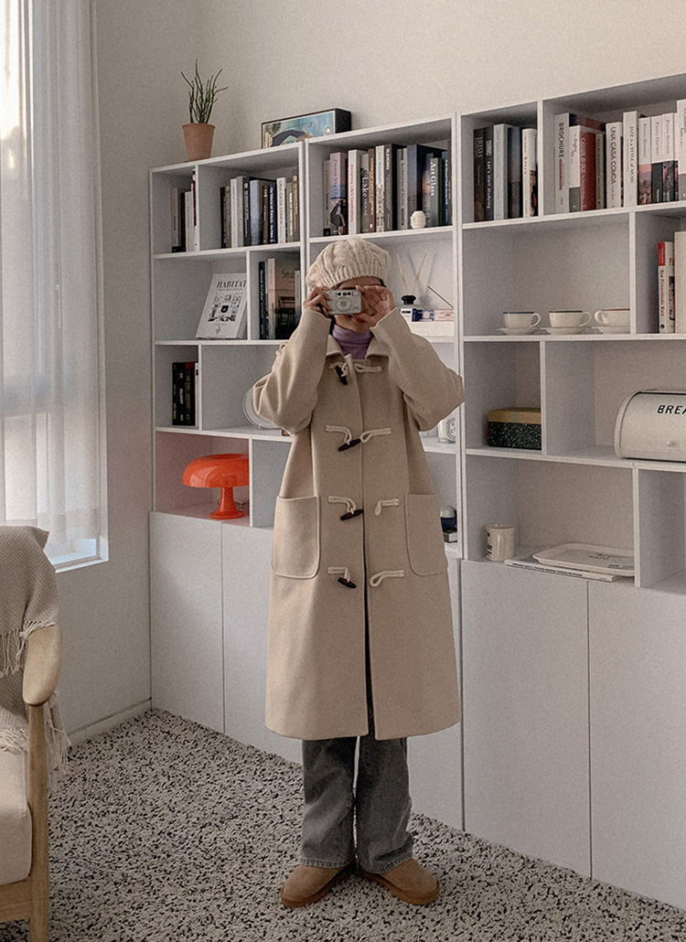 キルティング裏地ツーポケダッフルコート | レディースファッション