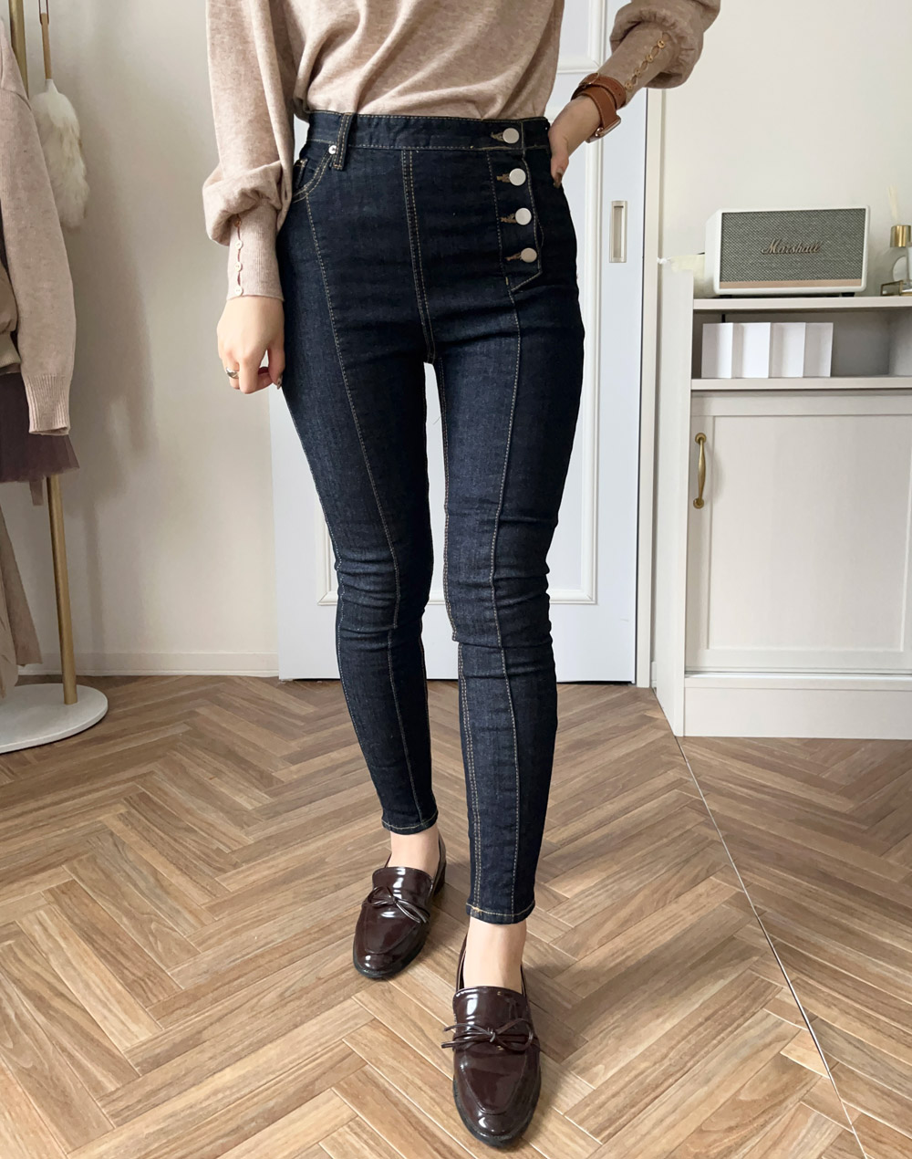 DOUBLE STANDARD CLOTHING スキニーデニム　サイドライト Dsquared2 - DARK WASH 2 SKATER JEAN スケーター ジーンズ