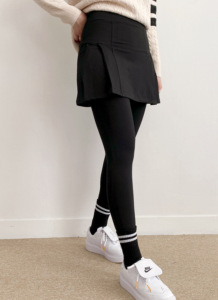 裏起毛ブラックスカートレギンス | レディースファッション通販 - DHOLIC