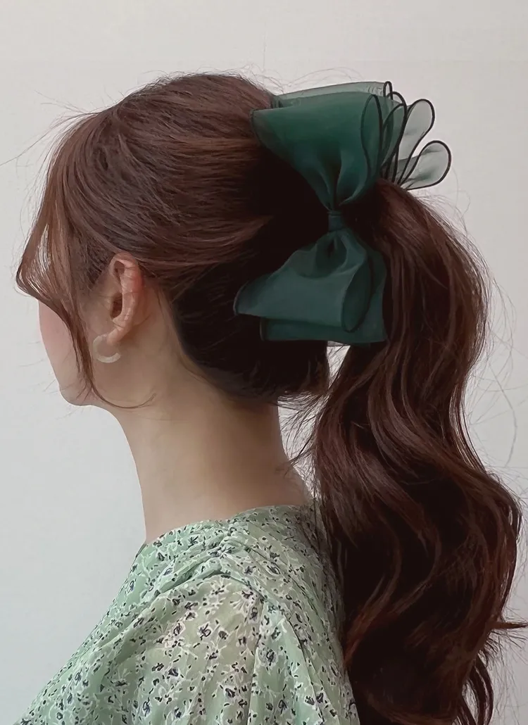 2TYPEシフォンリボンヘアクリップ | thenoble | 詳細画像1