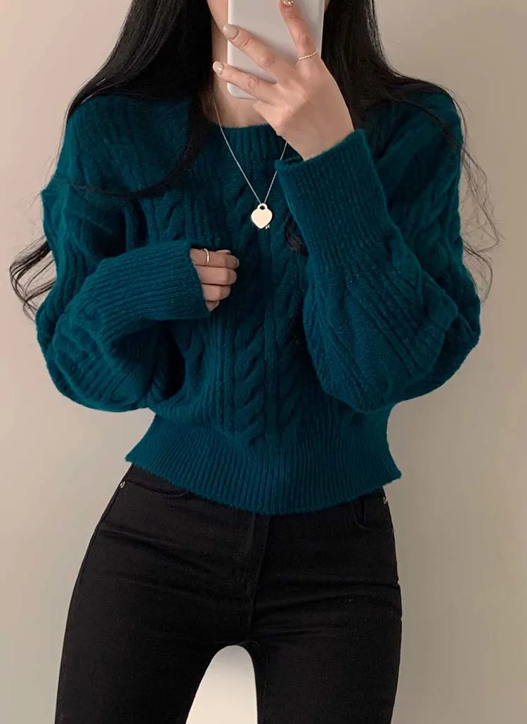 アクリルケーブルニット | moodloveroom | 詳細画像1