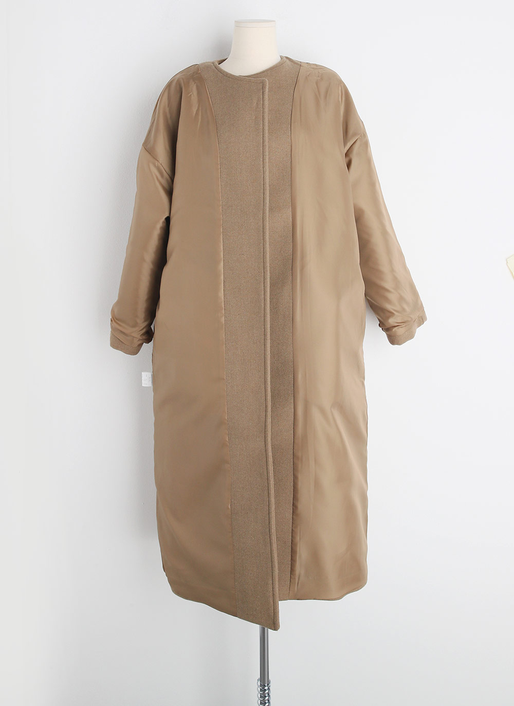 ストラップ付ノーカラーコート | レディースファッション通販 - DHOLIC