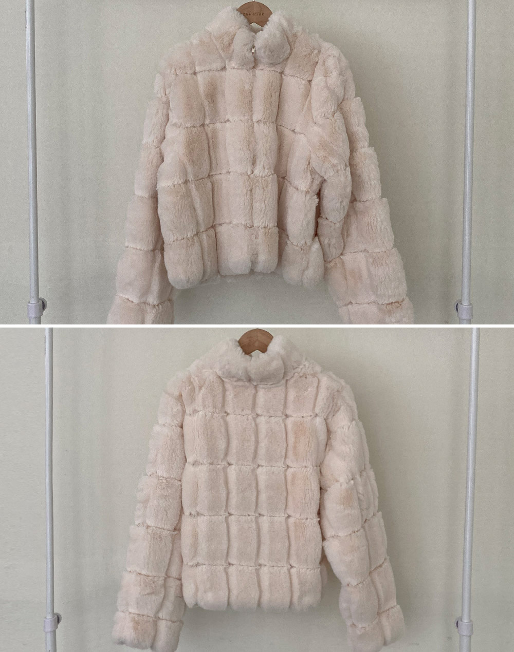 元値16390円✨3L♡re-j◇お花パールボタンのふんわり2wayファーコート ふわふわショート丈ジャンパー | レディースファッション通販
