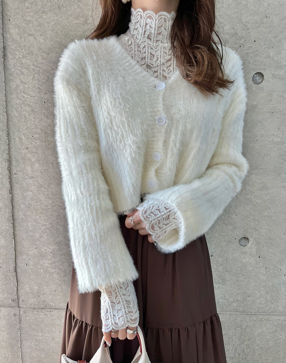 ショート丈ニットカーディガン | レディースファッション通販 - DHOLIC