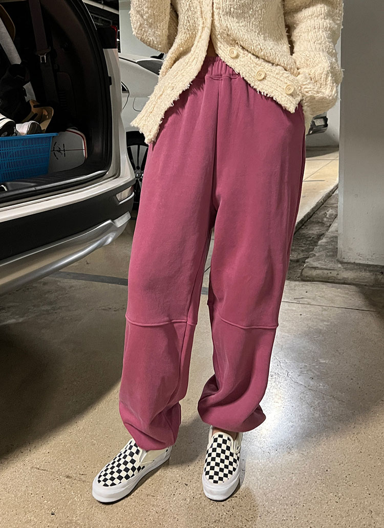 pink venom スウェットパンツ HANDTEX [ハンドテックス] 別注 ワンポイントロゴ ワイドストレート
