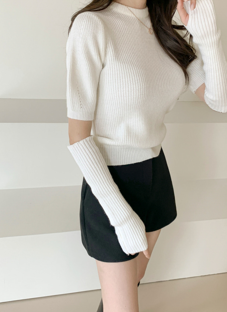 【美品】PATOU ウールプリーツショートパンツ ショートパンツ レディース（エクリュブラウン） ウール ヘリンボーン