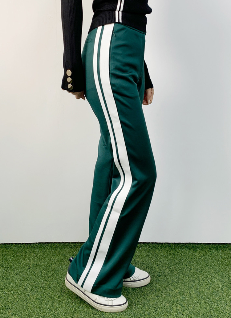 ミントグリーン サイドライン バレエパンツ コウベレタス KOBE LETTUCE サイドラインストレートワイドパンツ