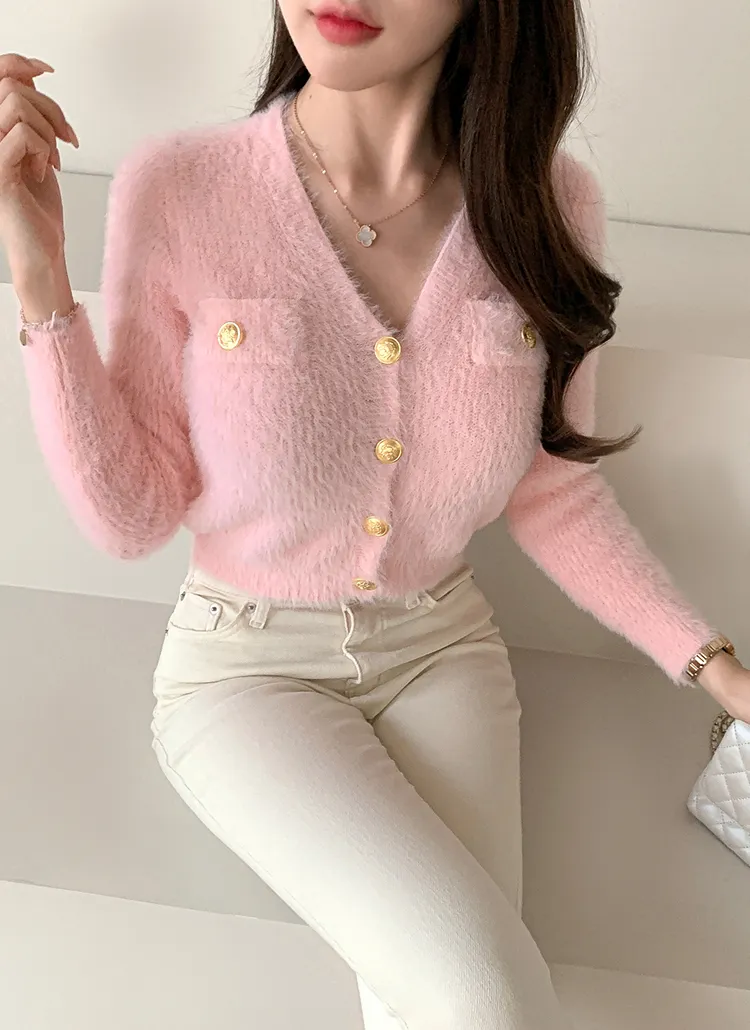 ファータッチゴールドボタンカーディガン | highclassic | 詳細画像1