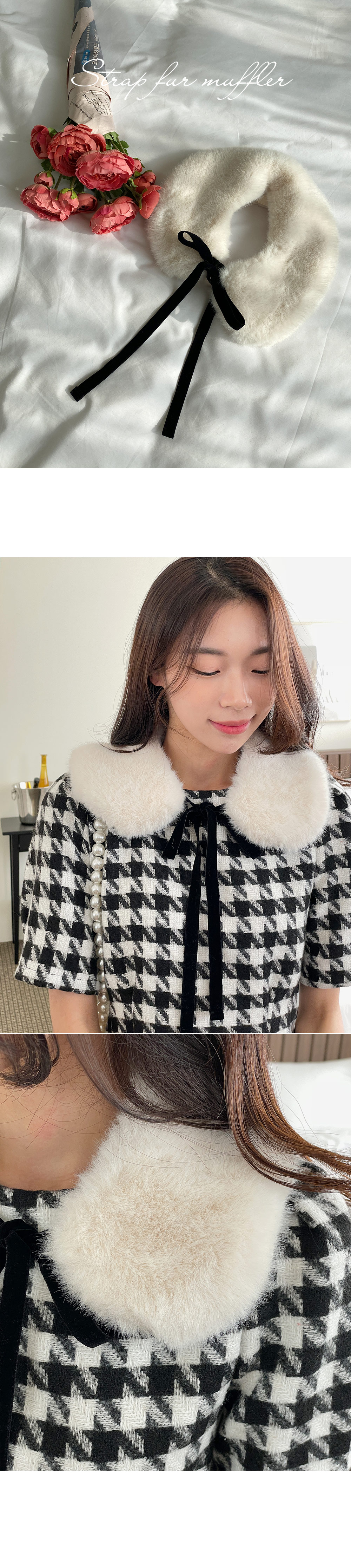 ベロアリボンエコファーマフラー | DHOLIC | 詳細画像2