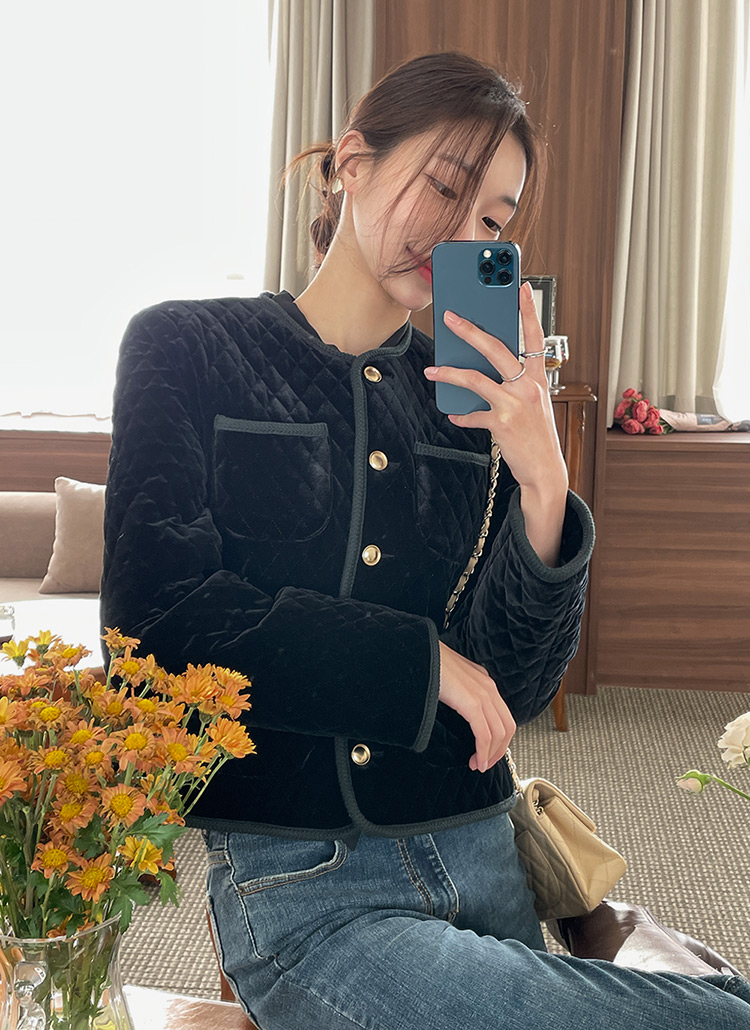 ベロアキルティングジャケット | レディースファッション通販 - DHOLIC