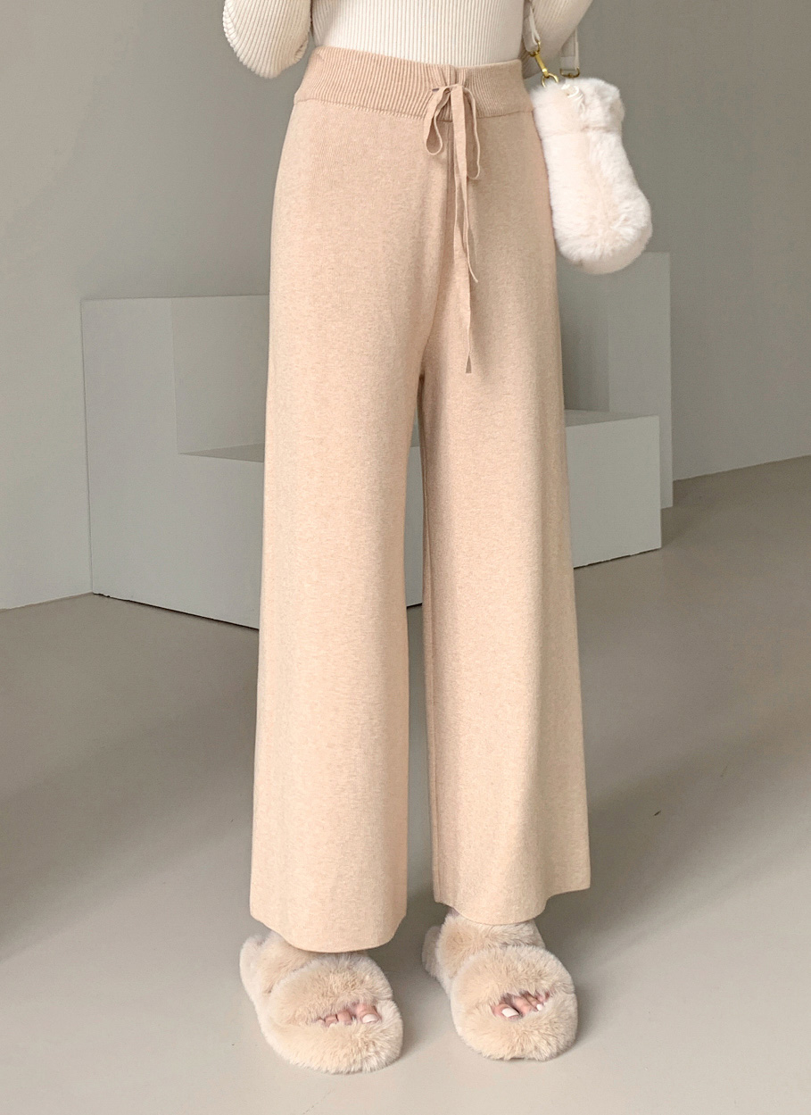 ハイウエストニットワイドパンツ | レディースファッション通販 - DHOLIC