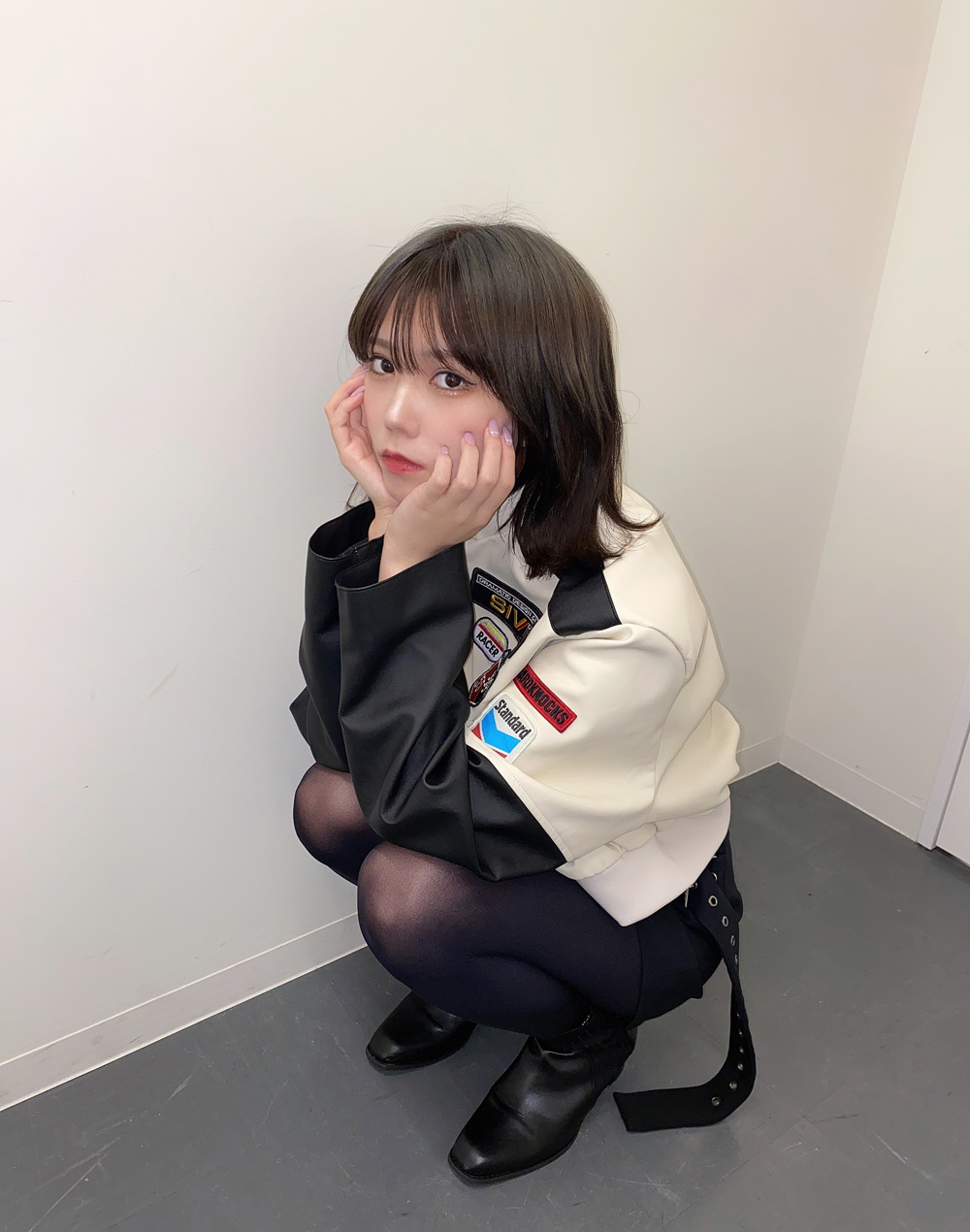 フェイクレザーレーサージャケット | レディースファッション
