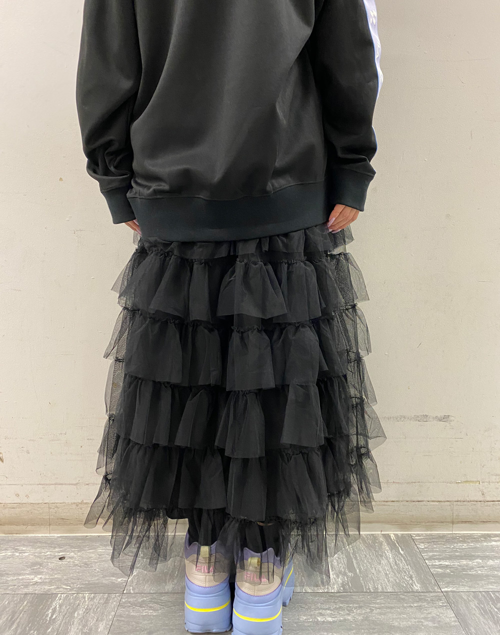 レイヤーチュールフリルスカート | レディースファッション通販 - DHOLIC
