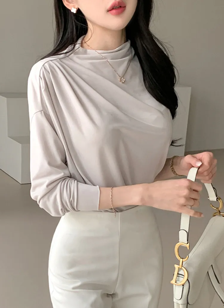 ドレープハーフネックTシャツ | highclassic | 詳細画像1