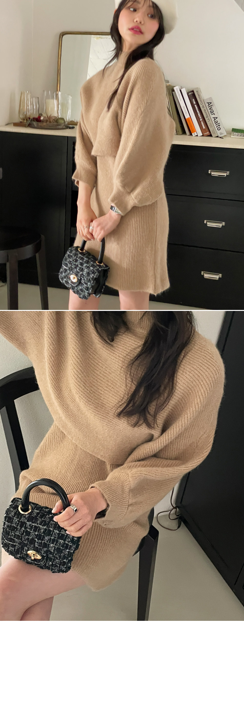 ハーフネックニット&ノースリワンピースSET | DHOLIC | 詳細画像7