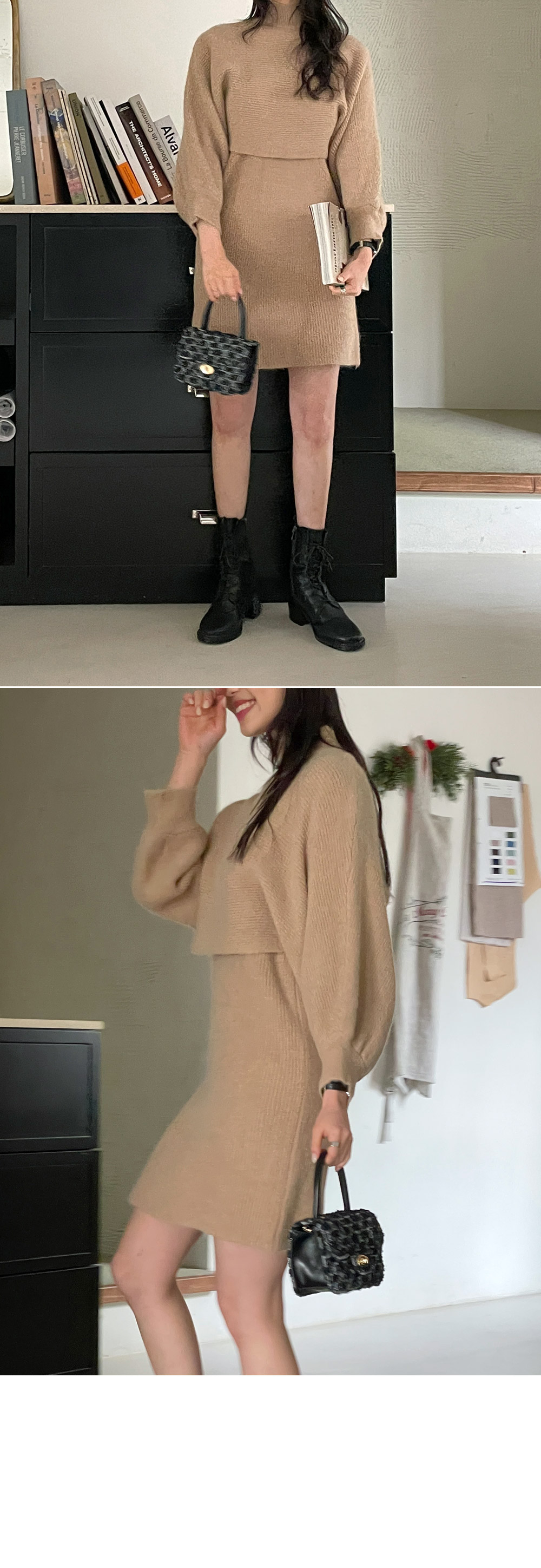ハーフネックニット&ノースリワンピースSET | DHOLIC | 詳細画像8