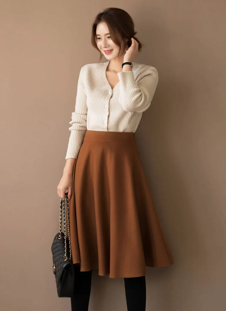 起毛ミディフレアスカート | baddiary | 詳細画像1