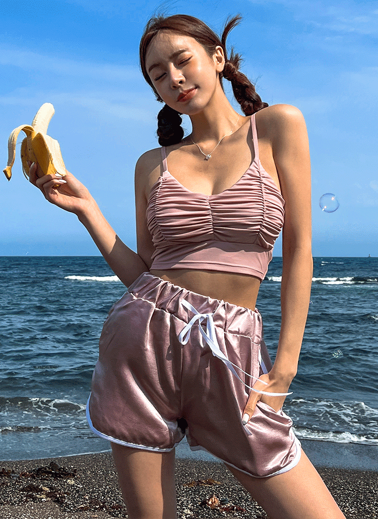 シャイニングパイピングショートパンツ | レディースファッション通販