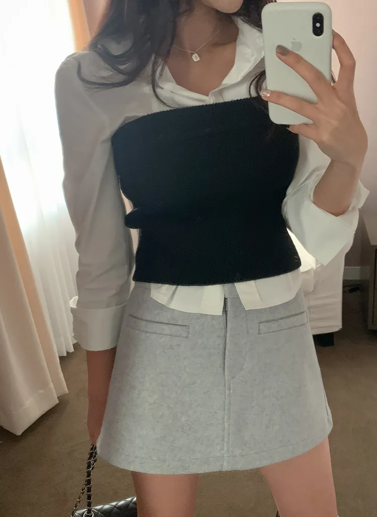 ウール混ニットビスチェ | byclothes | 詳細画像1