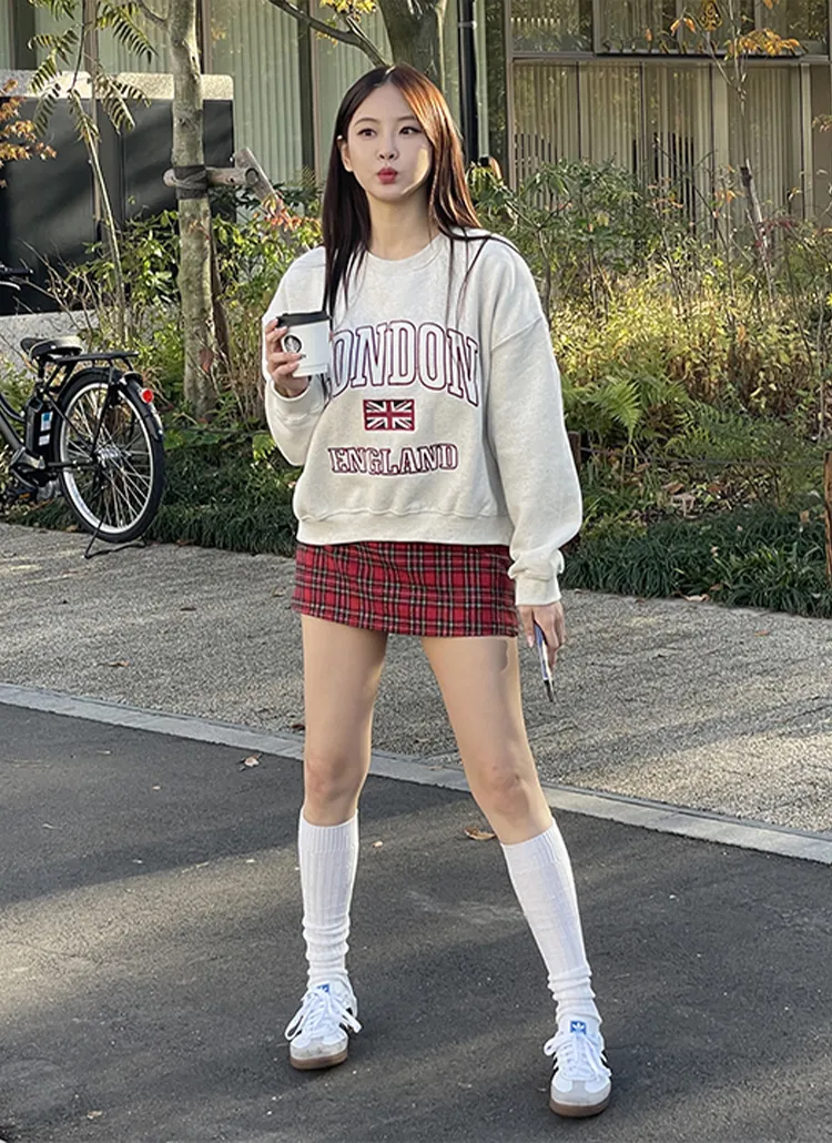 パンツ裏地チェックミニスカート | レディースファッション通販 - DHOLIC 