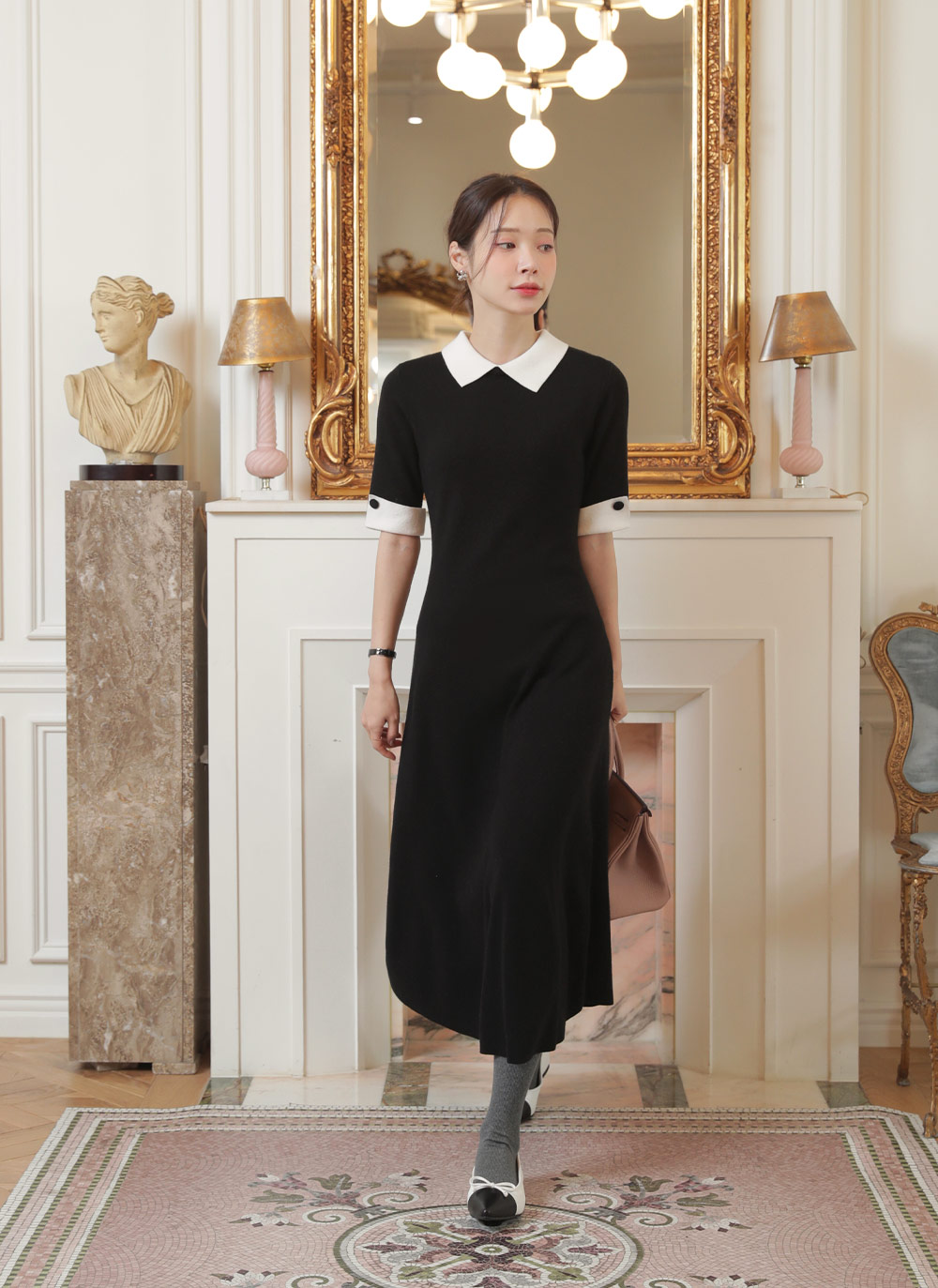 CINDY / クルーネックドレス （ロング・マキシ丈ワンピース