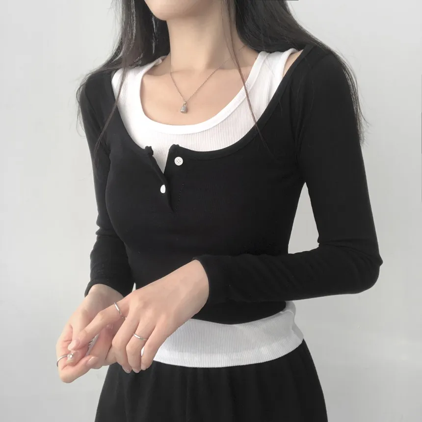 裏起毛スリムTシャツ&ノースリーブSET | lilisense | 詳細画像13