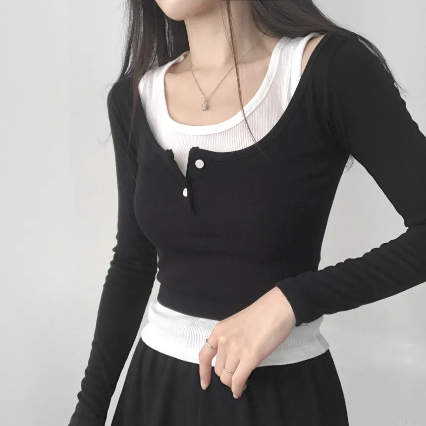 裏起毛スリムTシャツ&ノースリーブSET | lilisense | 詳細画像15