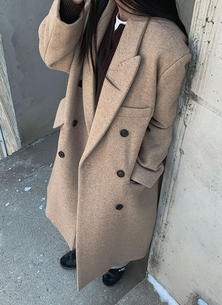 ダブルボタンロングコート レディースファッション通販 DHOLIC