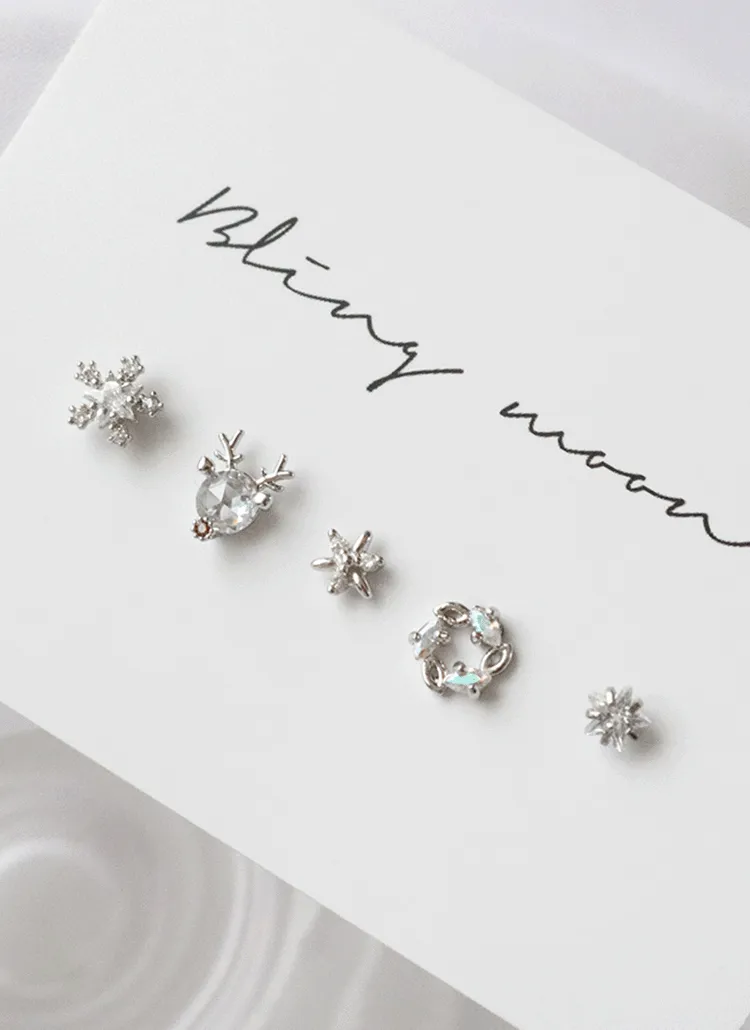 ルドルフモチーフピアス5SET | blingmoon | 詳細画像1