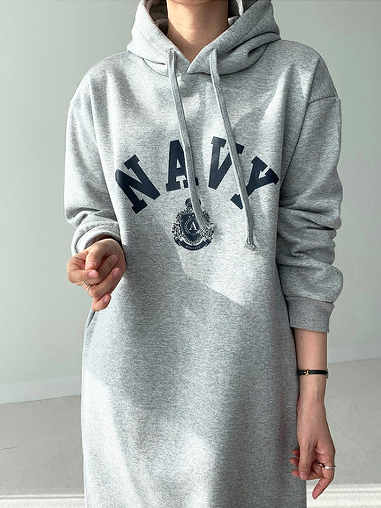 裏起毛NAVYスウェットワンピース | レディースファッション通販 - DHOLIC