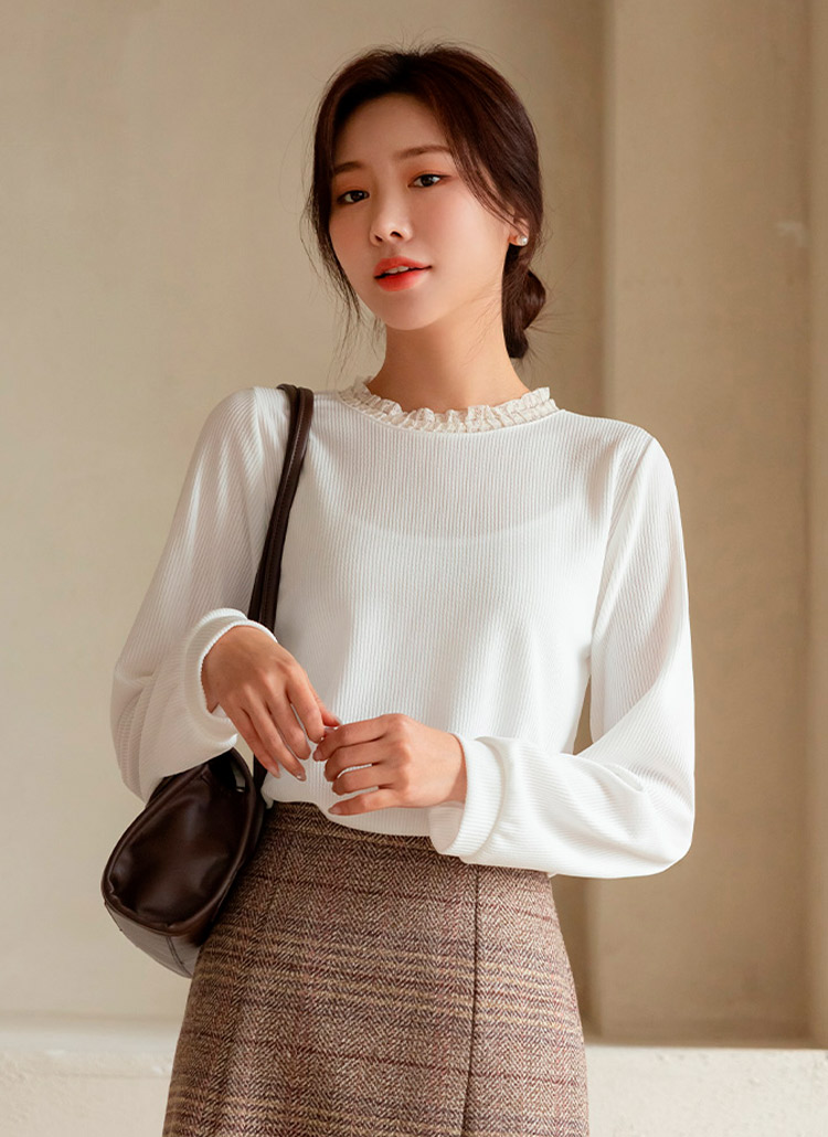 美品　ebure レースフリル　カットソー　38 シャツ 楽天市場】フリル レース（Tシャツ・カットソー｜トップス
