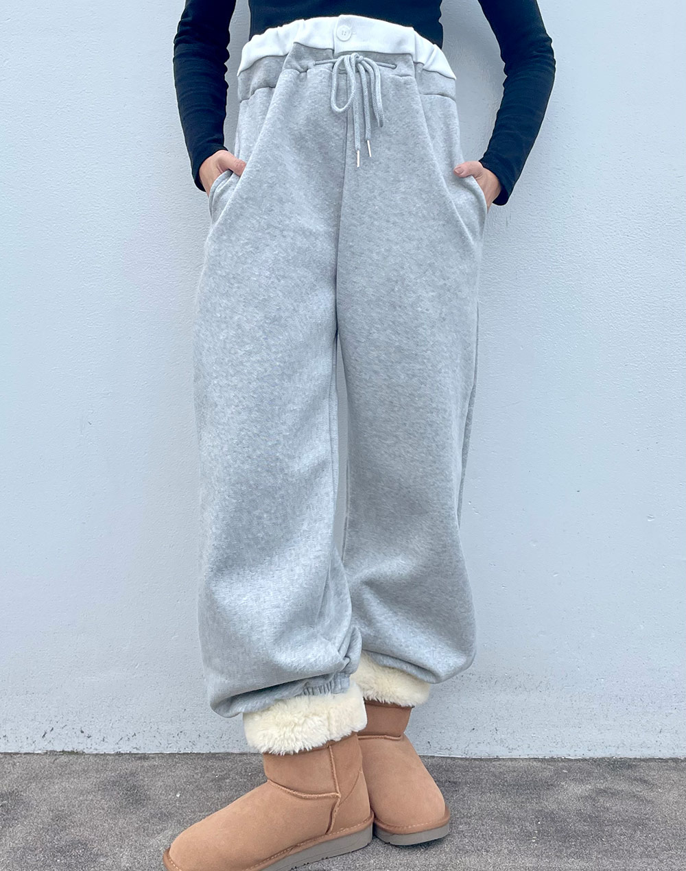 ダブルウエストスウェットパンツ | レディースファッション通販 - DHOLIC