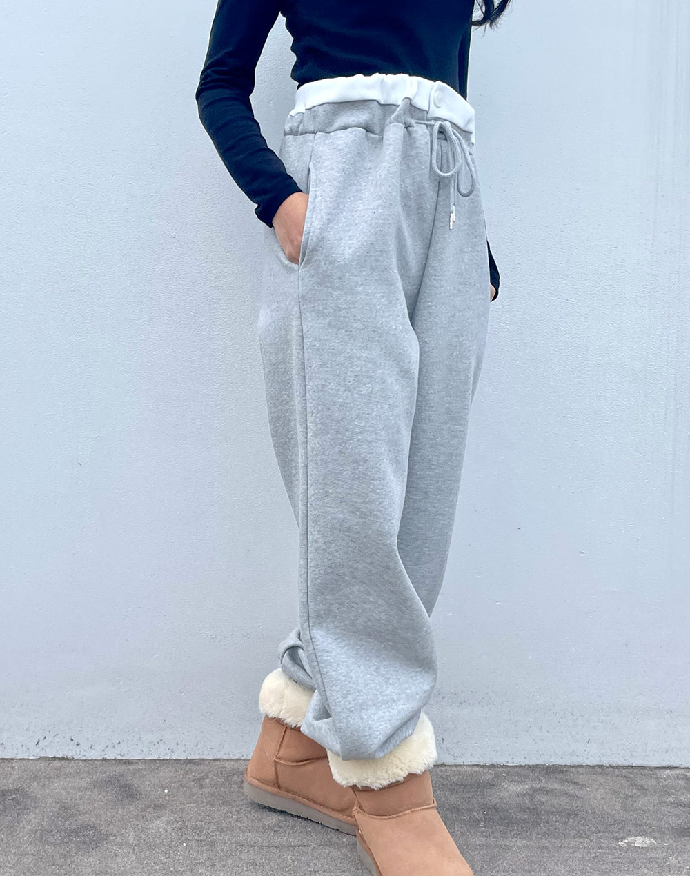 ダブルウエストスウェットパンツ | レディースファッション通販 - DHOLIC