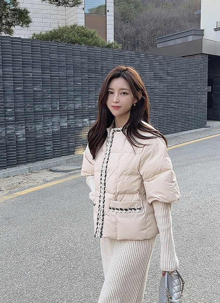 ホワイトダック　半袖ダウン ホワイトダック 半袖ダウン ボタンデザインホワイトダックダウンベスト