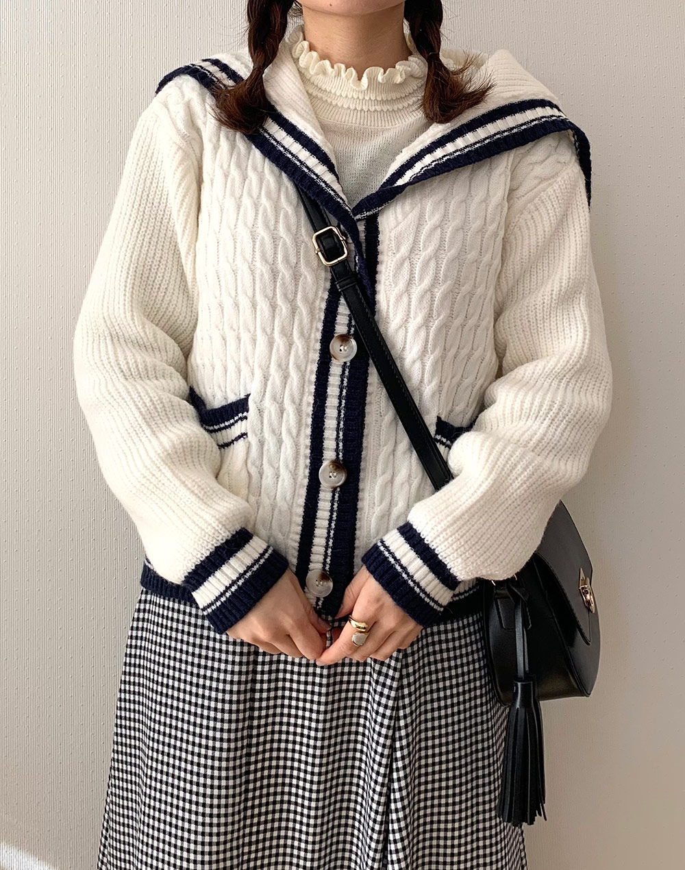 セーラーニットカーディガン | レディースファッション通販 - DHOLIC