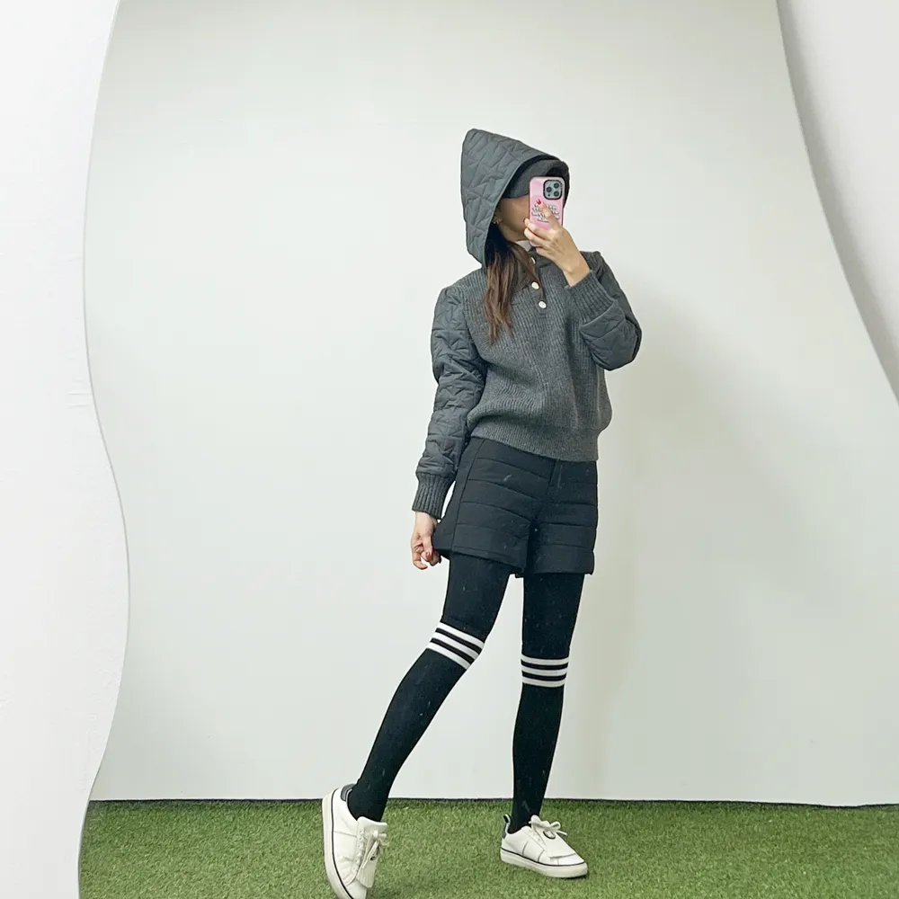 裏起毛サイド配色キルティングショートパンツ | voer | 詳細画像11