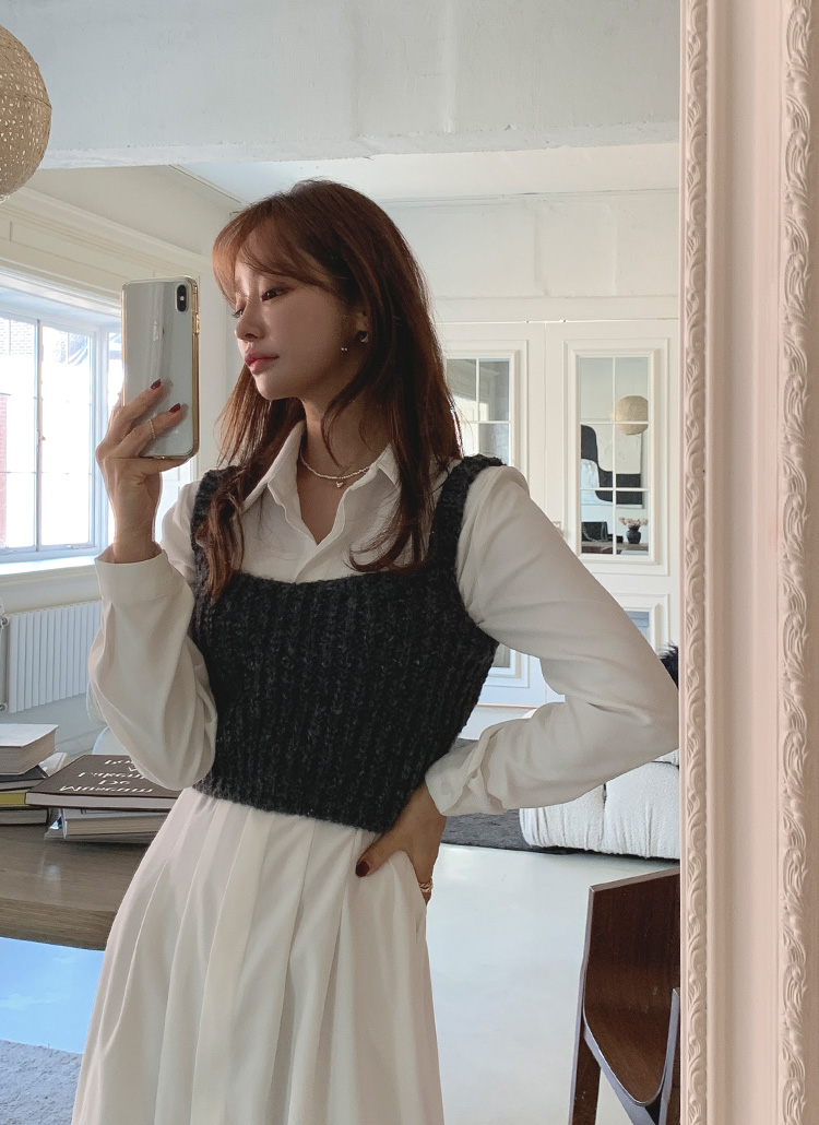 【新品同様】ハイク　ニットビスチェ　ベスト　クロップドキャミ　コットンカシミヤ 1536303_21737964_k3.jpg