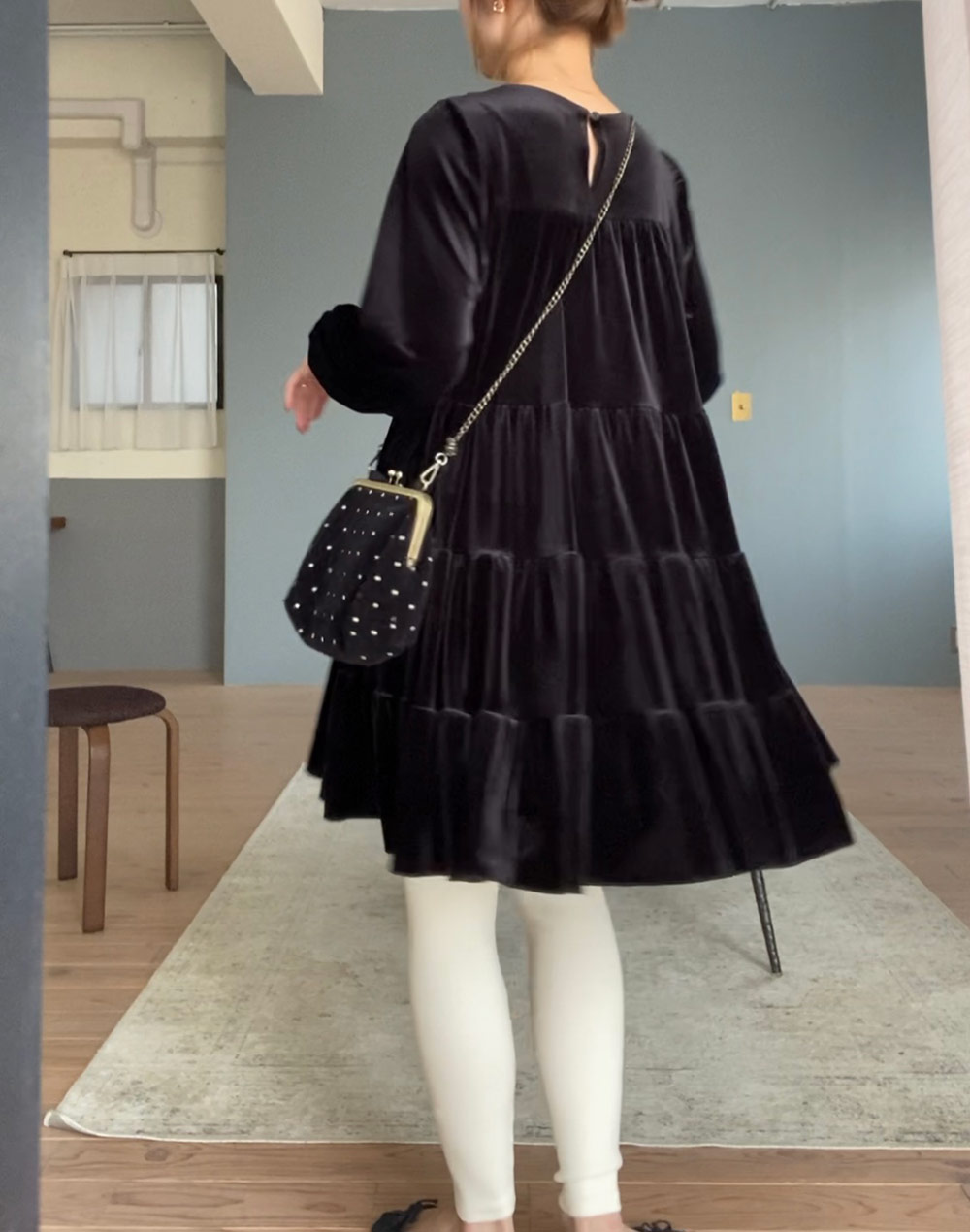 定価6万 Rene Gather Sweet ベロアティアードワンピース 36 定価6万