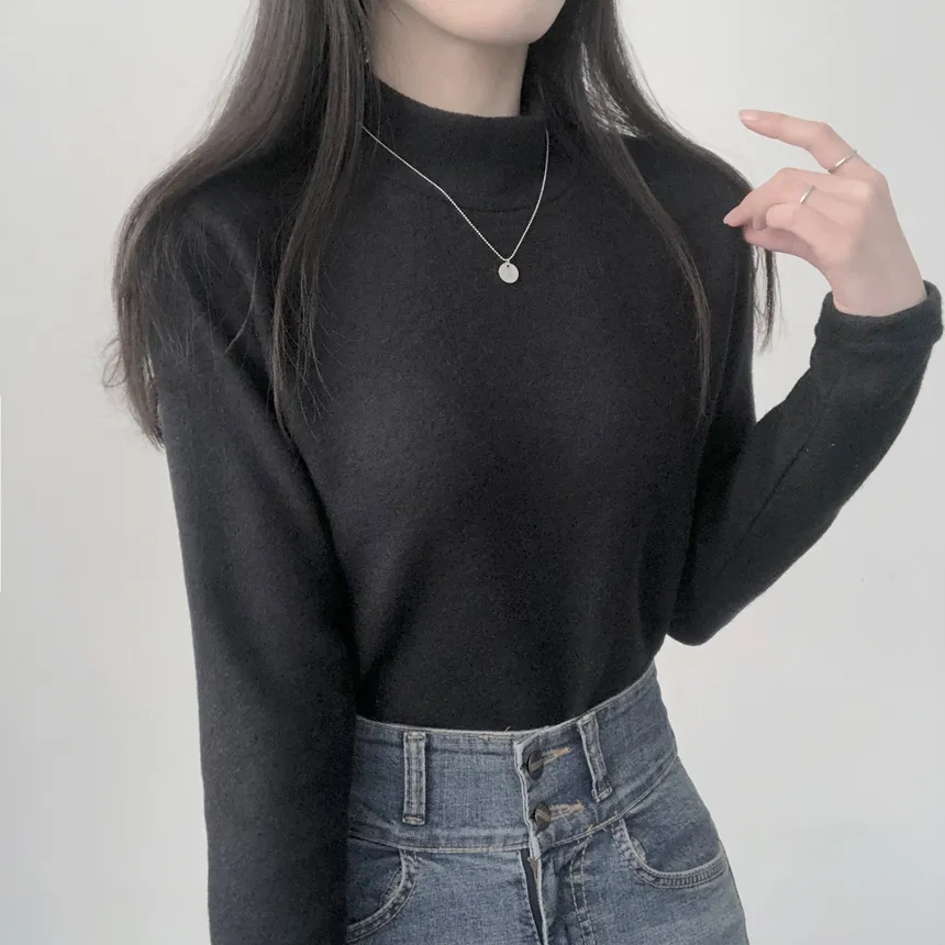 起毛ハイネックソフト長袖Tシャツ | lilisense | 詳細画像8
