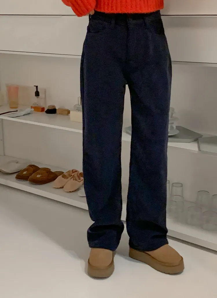 ファー裏地コーデュロイワイドパンツ | byclothes | 詳細画像1