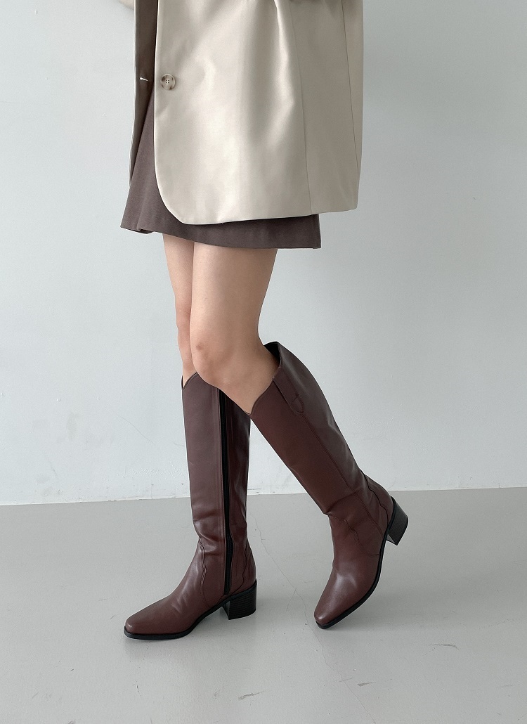 春先にも♡大人気ウェスタンロングブーツ/新品23.5/美脚/ラスト1点