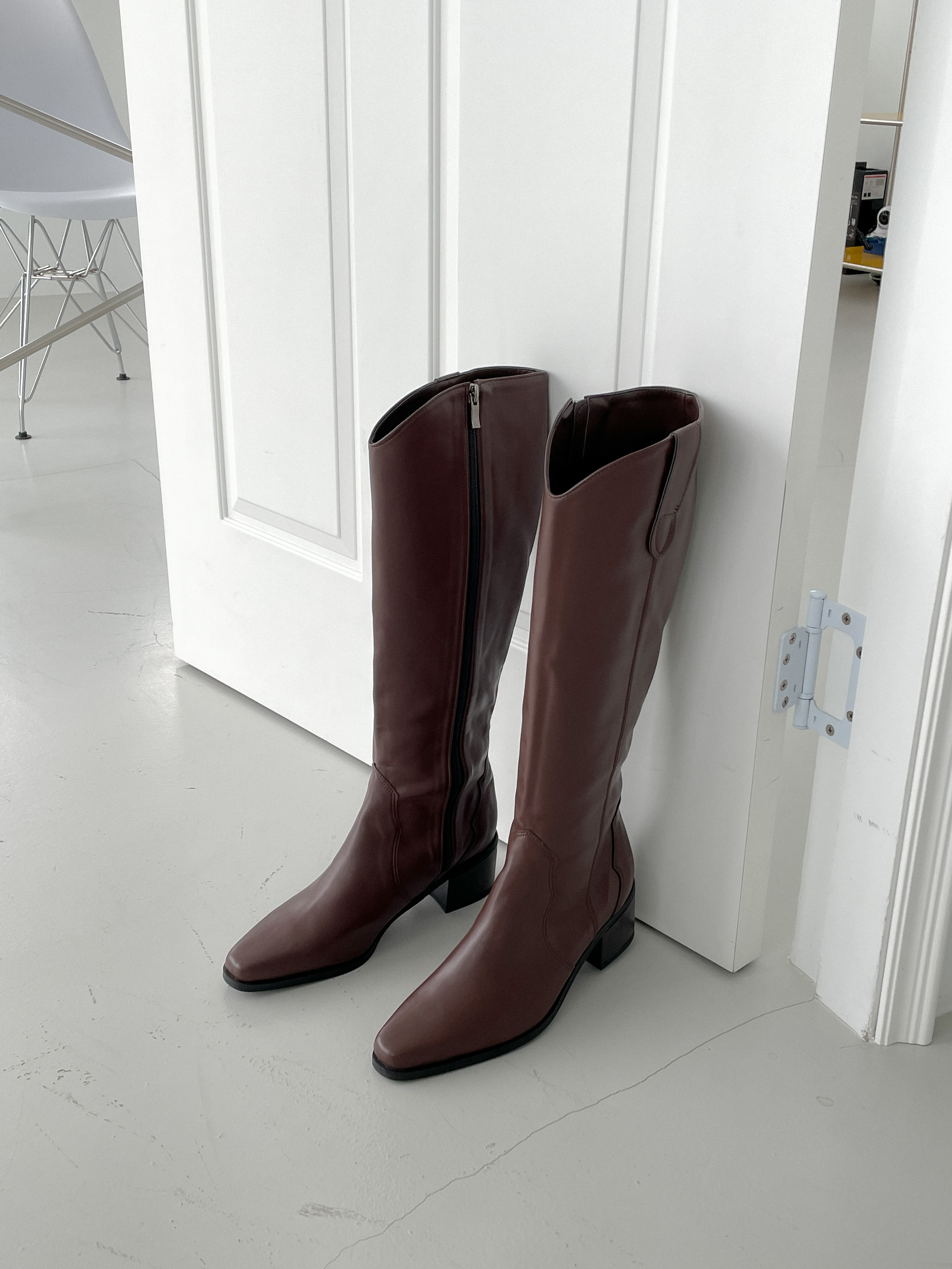 春先にも♡大人気ウェスタンロングブーツ/新品23.5/美脚/ラスト1点