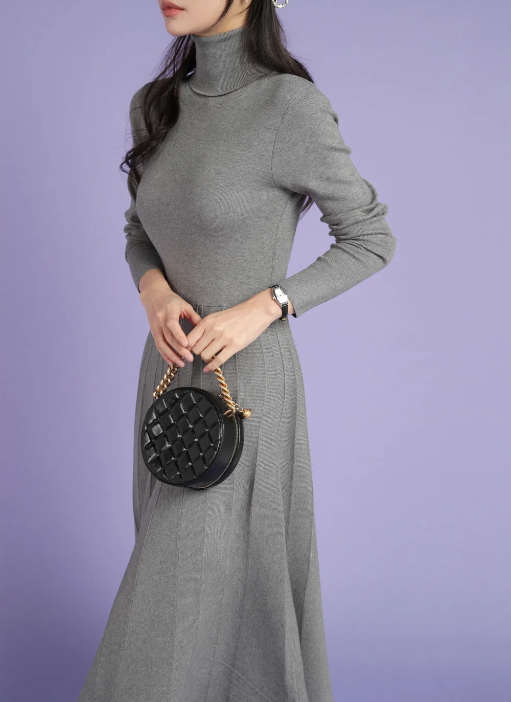 Aラインタートルニットワンピース | レディースファッション通販 - DHOLIC 