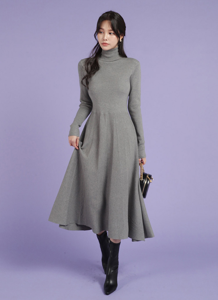Aラインタートルニットワンピース | レディースファッション通販 - DHOLIC