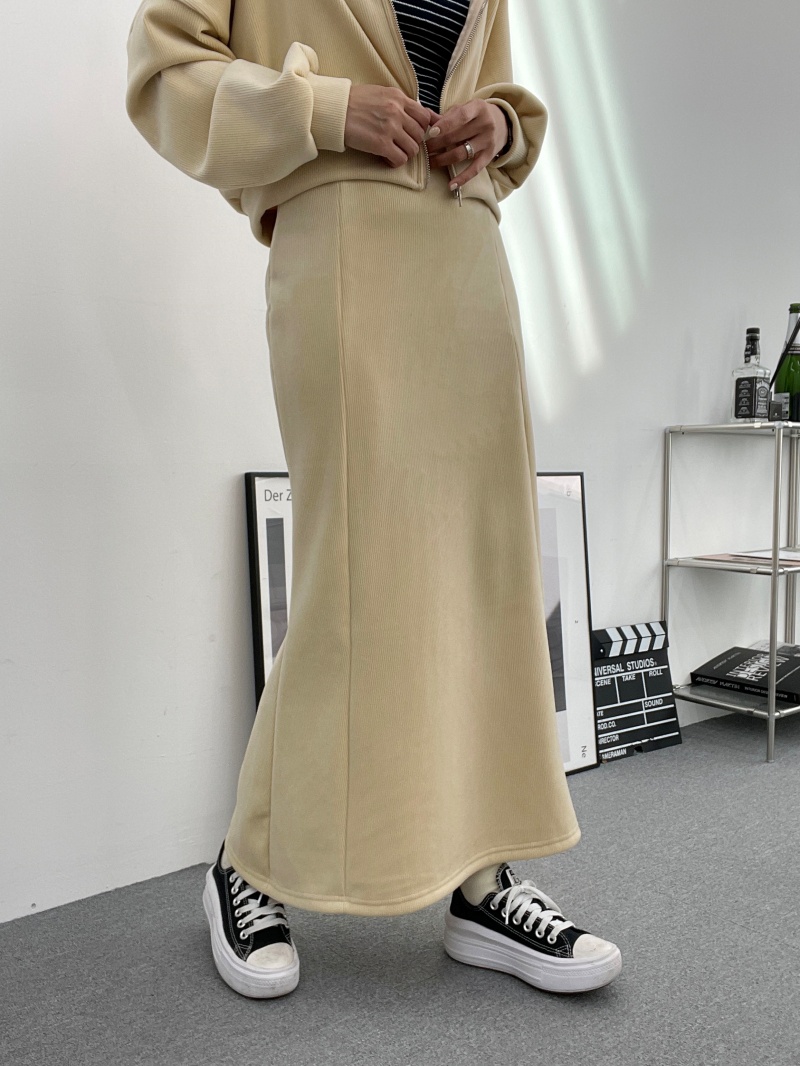 コーデュロイパーカー&マーメイドスカートSET | レディース