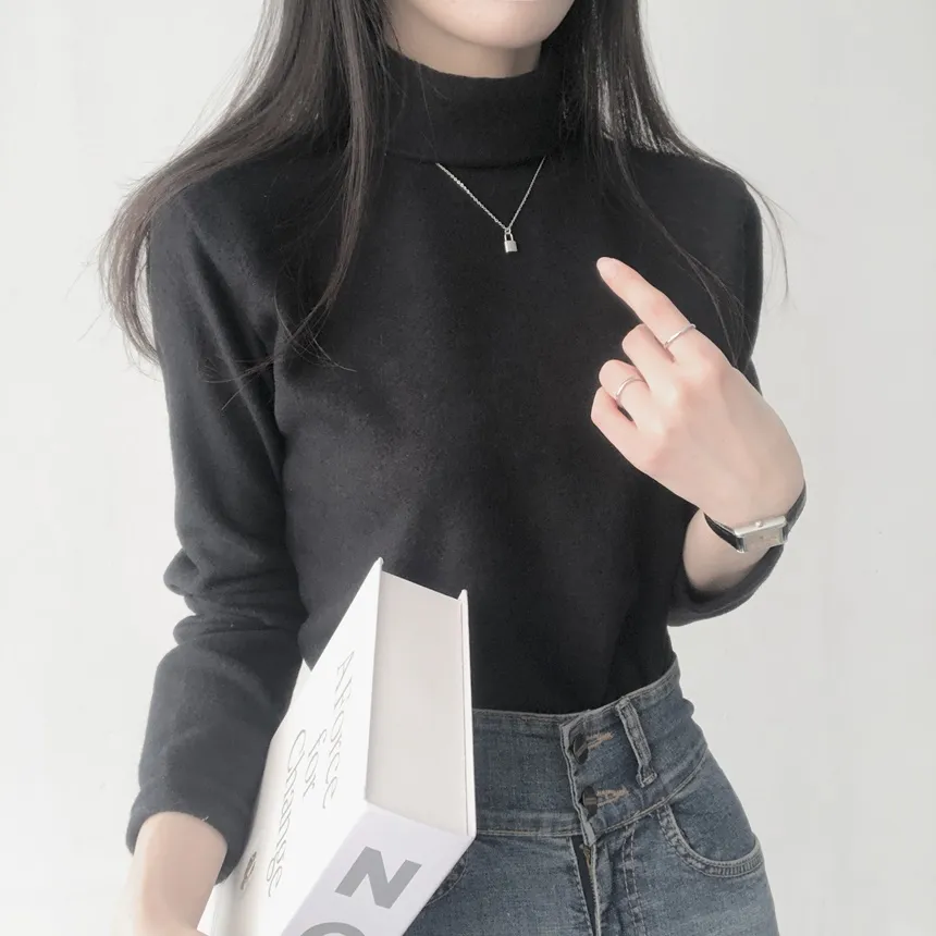 起毛タートル長袖Tシャツ | lilisense | 詳細画像10